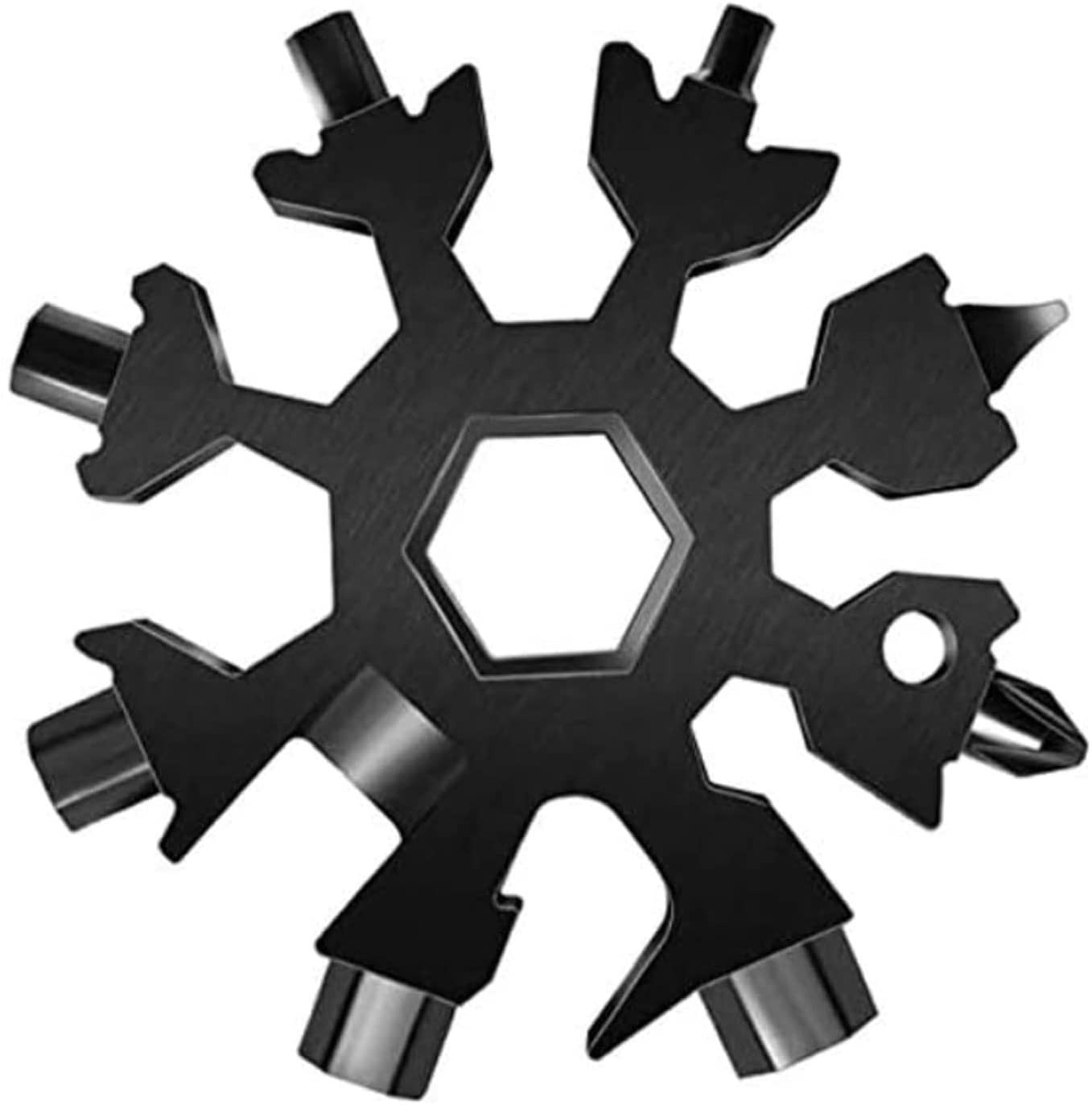 Multifunctional Snowflake - shaped Stainless Steel EDC Tool: 19 - in - 1 Handy Helper