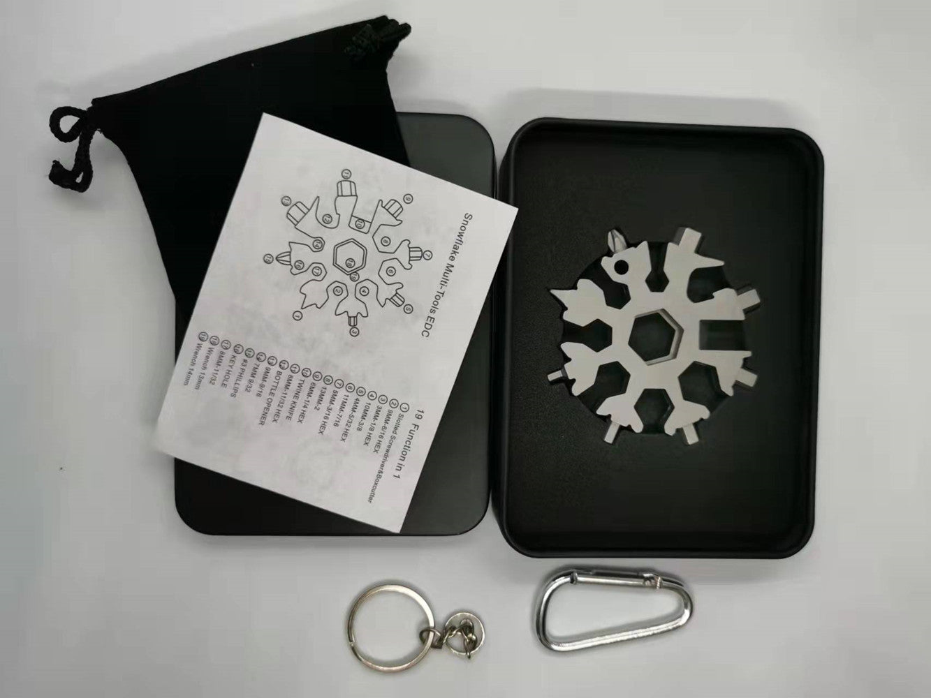 Multifunctional Snowflake - shaped Stainless Steel EDC Tool: 19 - in - 1 Handy Helper