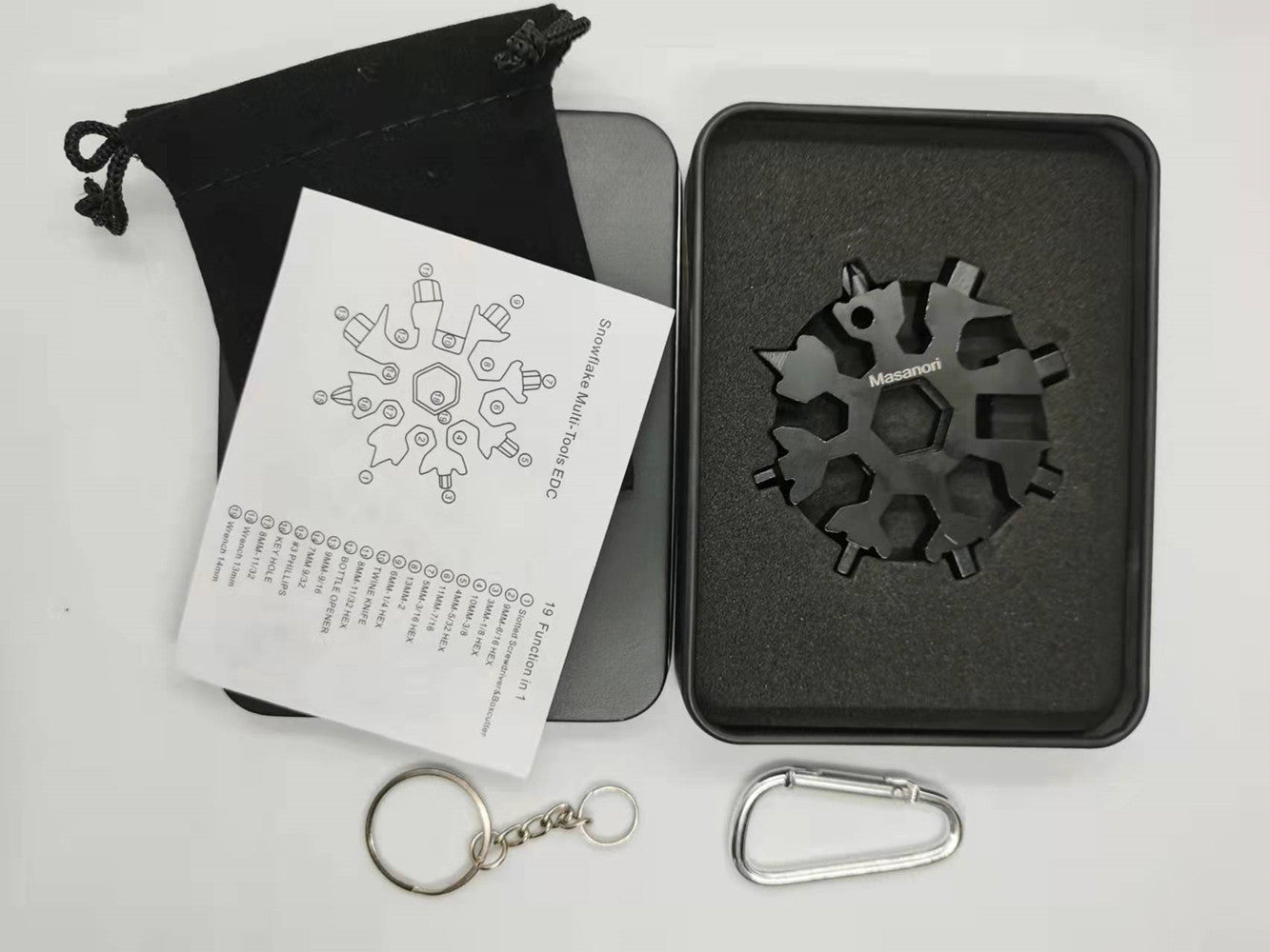Multifunctional Snowflake - shaped Stainless Steel EDC Tool: 19 - in - 1 Handy Helper