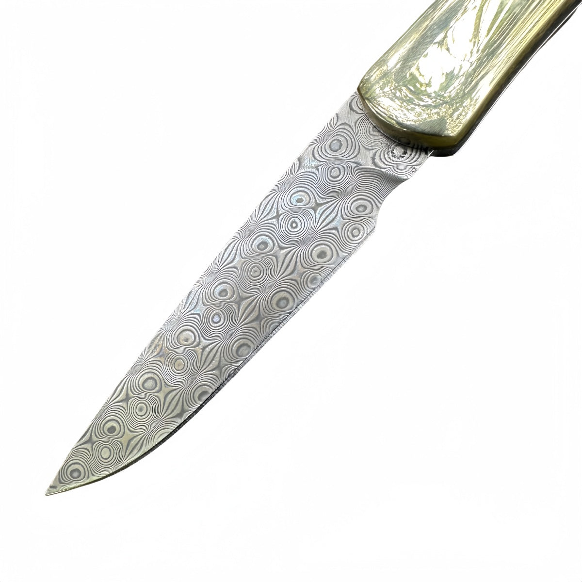 Hand - crafted Folding Pocket Knife with Damascus Steel Blade and Exquisite Handle for Outdoor and EDC survival tools