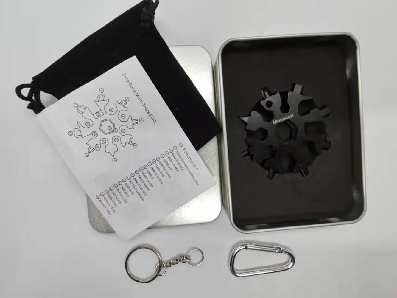 Multifunctional Snowflake - shaped Stainless Steel EDC Tool: 19 - in - 1 Handy Helper
