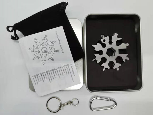 Multifunctional Snowflake - shaped Stainless Steel EDC Tool: 19 - in - 1 Handy Helper