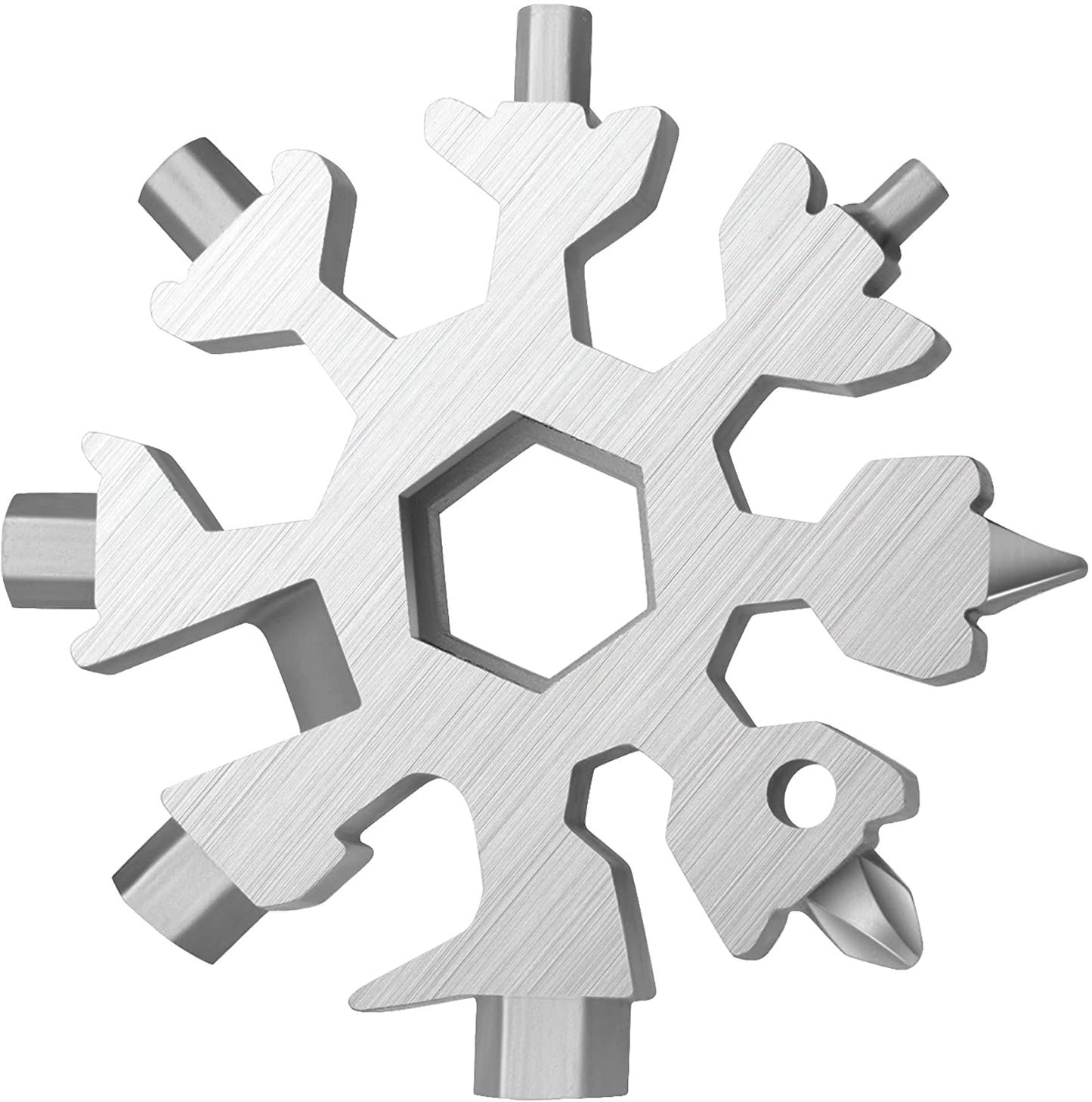 Multifunctional Snowflake - shaped Stainless Steel EDC Tool: 19 - in - 1 Handy Helper