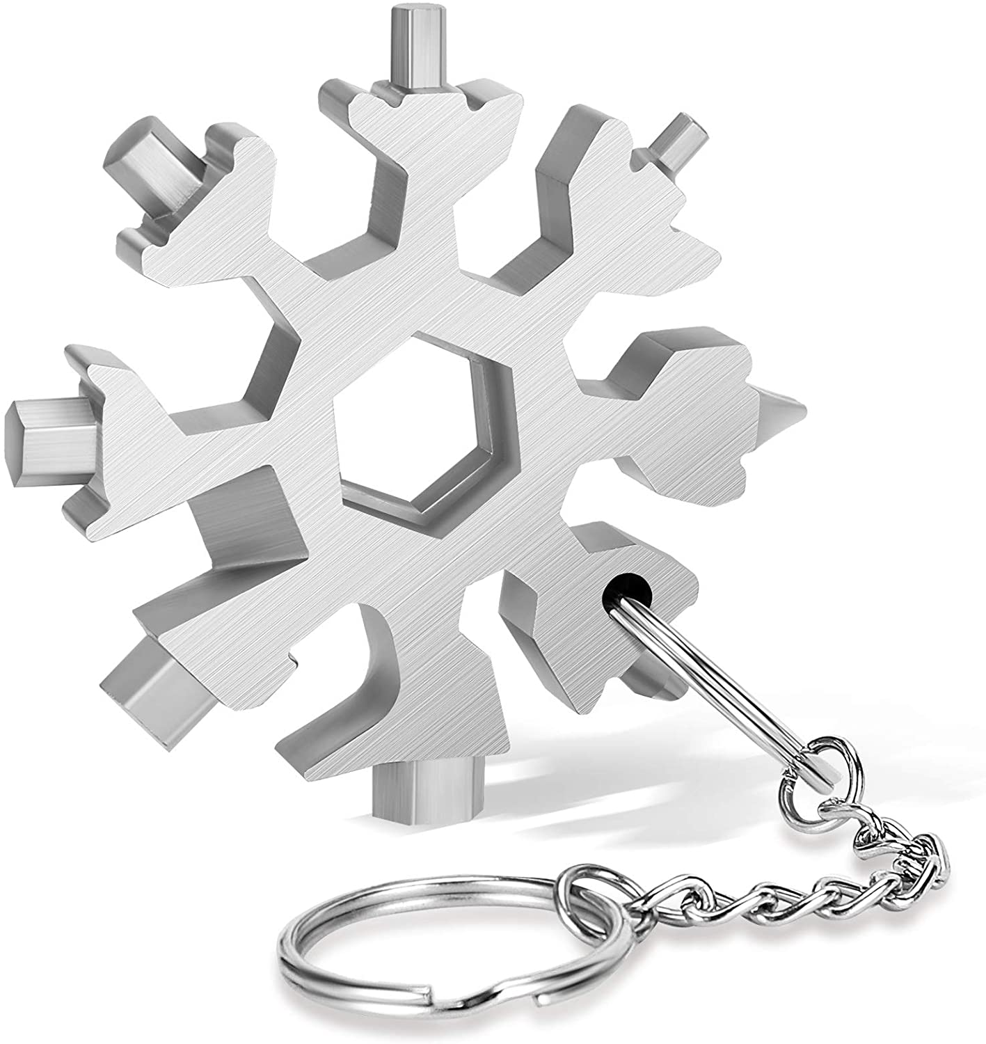 Multifunctional Snowflake - shaped Stainless Steel EDC Tool: 19 - in - 1 Handy Helper