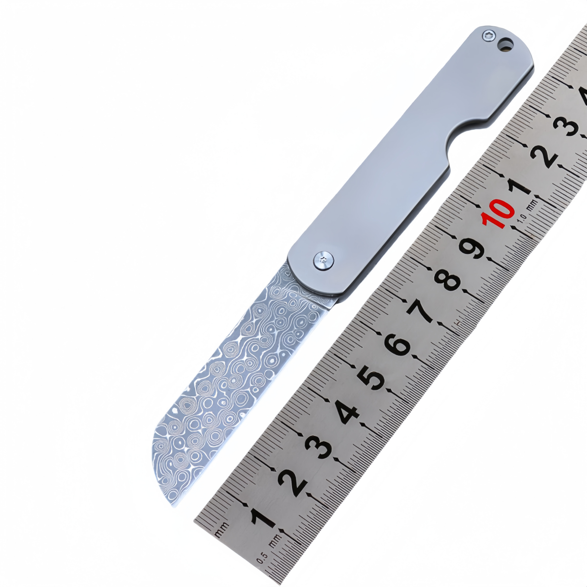 Exquisite Folding Pocket Knife with Hand survival tools- crafted Leather Sheath