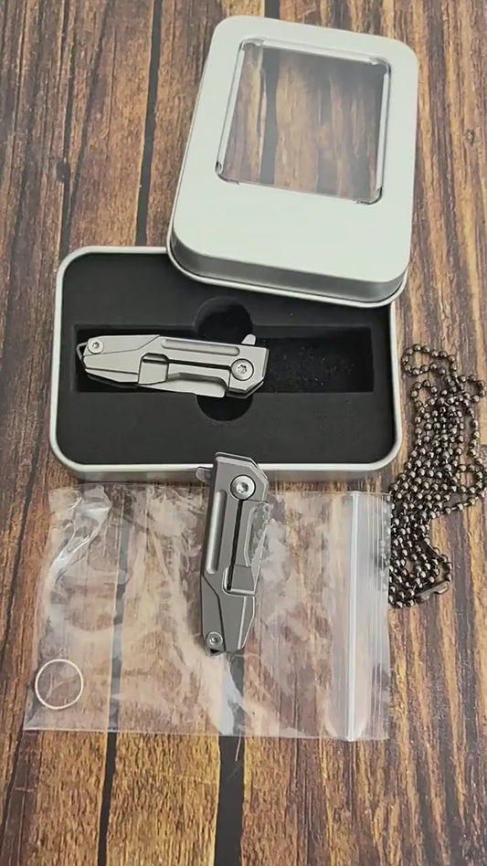 Compact Folding Pocket Knife survival tools- Durable Stainless Steel with Stunning Damascus - Style Blade